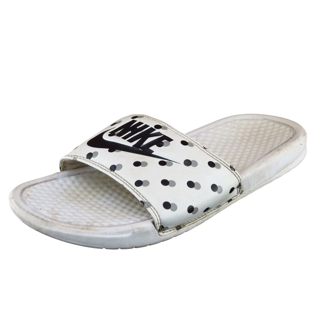 Nike Sz 8 M White Slide Synthetic‎ Women Sandals 618919105